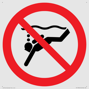 Prohibition: No sub-aqua diving